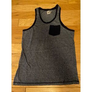ASOS, women's grey racerback cotton tank top with front pocket size XS